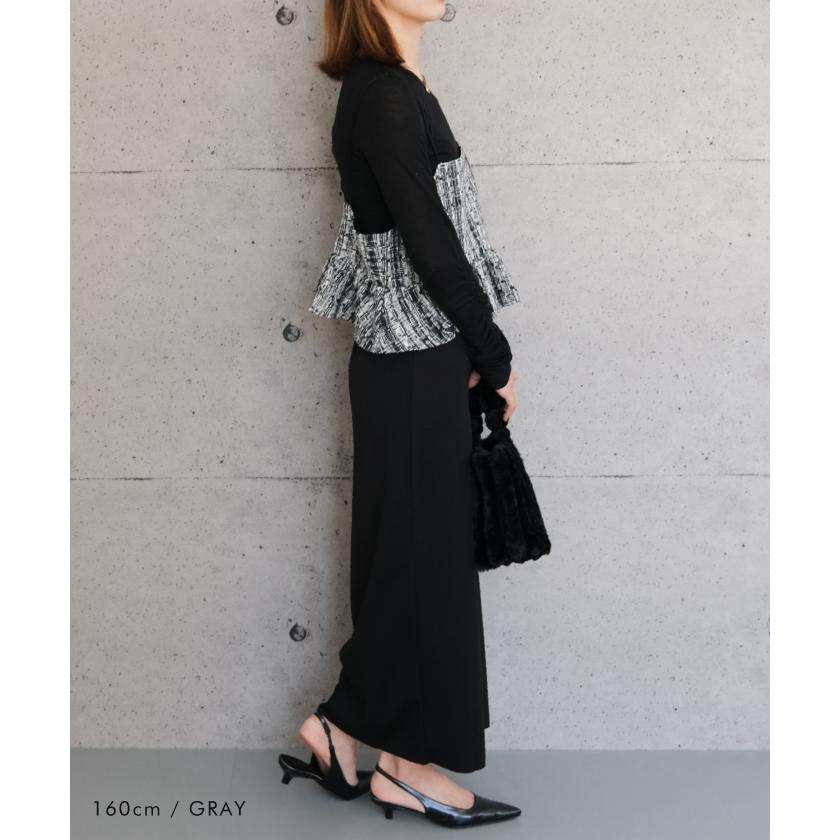 aquagarage（アクアガレージ） ツイードショートキャミビスチェ 春 秋