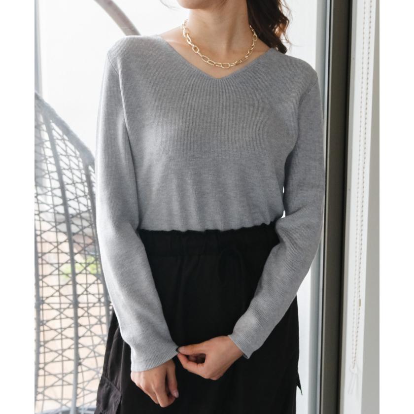 aquagarage ニット 春 トップス レディース Vネック クルー aquagarage ニット 春 トップス レディース Vネック クルー