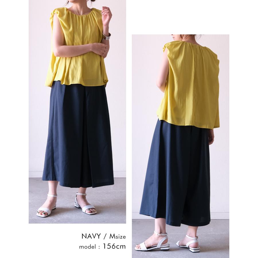 aquagarage（アクアガレージ） ガウチョパンツ スカンツ リネンタッチ