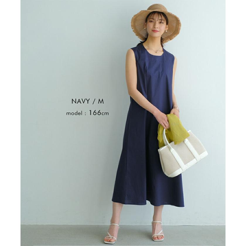 ワンピース ロングシャツ レディース バックリボン きれいめ ネイビー