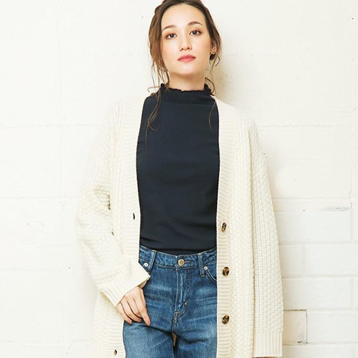 カーディガン レディース 鹿の子編み ロング丈 コクーンカーデ ニット トップス ロングカーディガン 秋冬 ブラック ナチュラル グレー ミント M L Aquagarage アクアガレージ 通販 Paypayモール