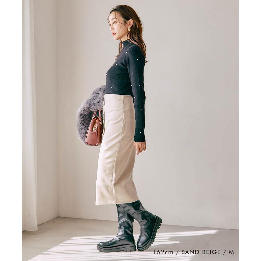 レディース ニケ ハイウエストスカート ハイウエストタイトスカート レディース 秋 冬 M L フロント