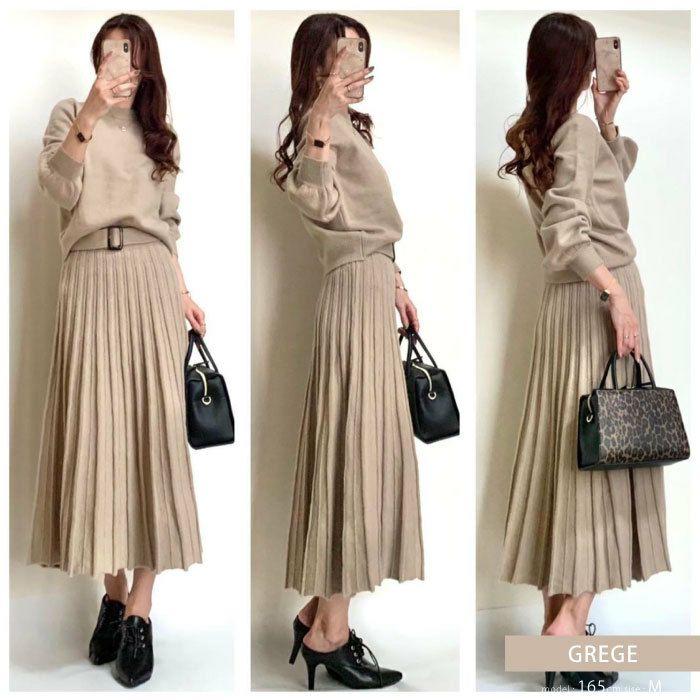 aquagarage ニットセットアップ ニットスカート トップス