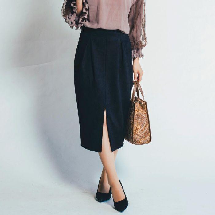 HYKE/ハイク/24SS/ドースキンミディスカート/タイトスカート HYKE【ハイク】 DOESKIN MIDI SKIRT (14148) | glamour online
