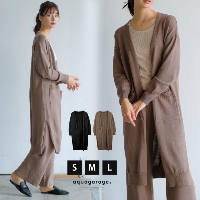 aquagarage ニット カーディガン レディース 春 秋 長袖 S M L aquagarage ニット カーディガン レディース 春 秋 長袖 S M L