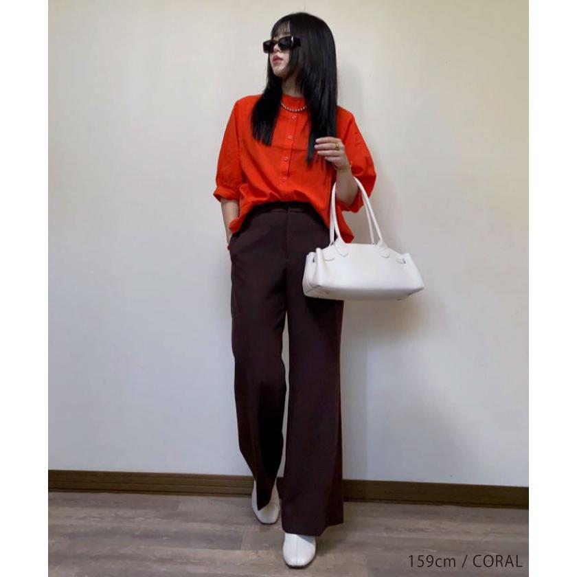 ネストローブ ブラウス　コットン　サイドボタン　トップス ノーカラー lstpaw24-771_1.jpg