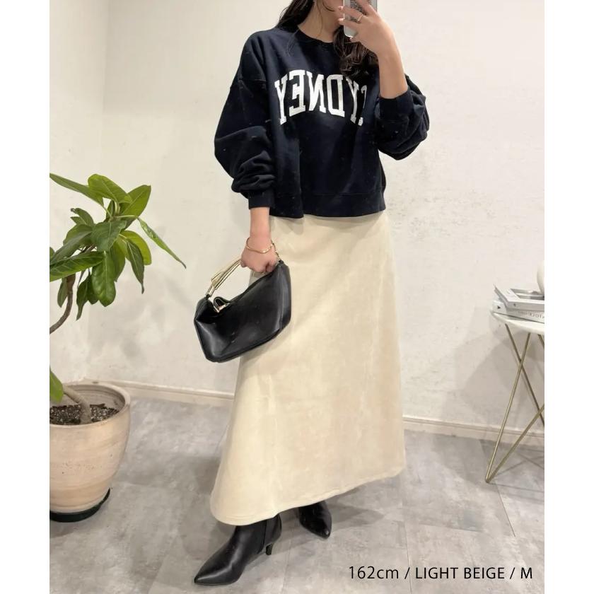 aquagarage フレアロングスカート スエードロングスカート