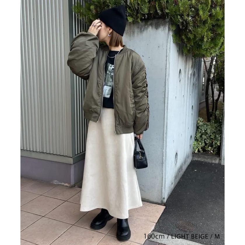 aquagarage フレアロングスカート スエードロングスカート