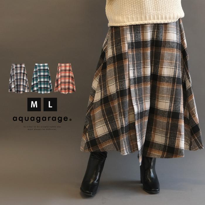 アシンメトリーチェックスカート ボトムス レディース 秋 冬 M L アシンメトリーチェックスカート ボトムス レディース 秋 冬 M L