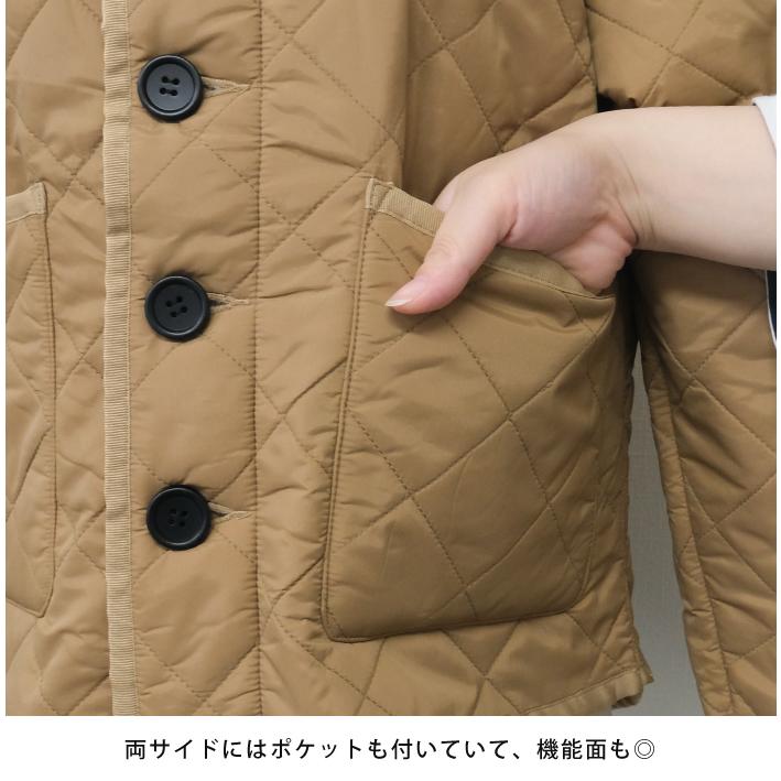キルティング裏地エコファーノーカラージャケット Dholic キルティング裏地エコファーノーカラージャケット