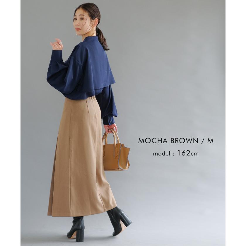 aquagarage バックゴムボックスプリーツスカート レディース 秋