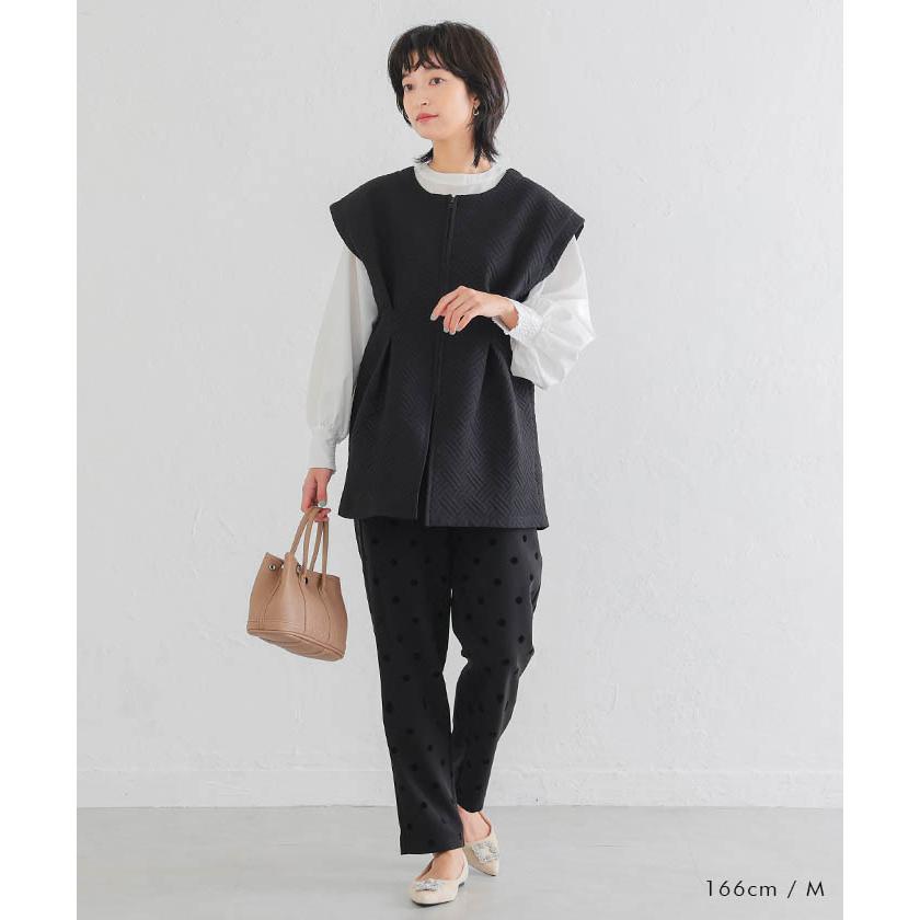 aquagarage ドット柄テーパードパンツ レディース 春 夏 秋 M L aquagarage ドット柄テーパードパンツ レディース 春 夏 秋 M L
