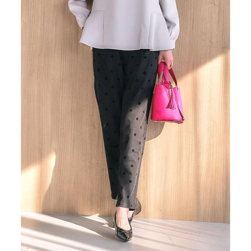 aquagarage ドット柄テーパードパンツ レディース 春 秋 冬 M L