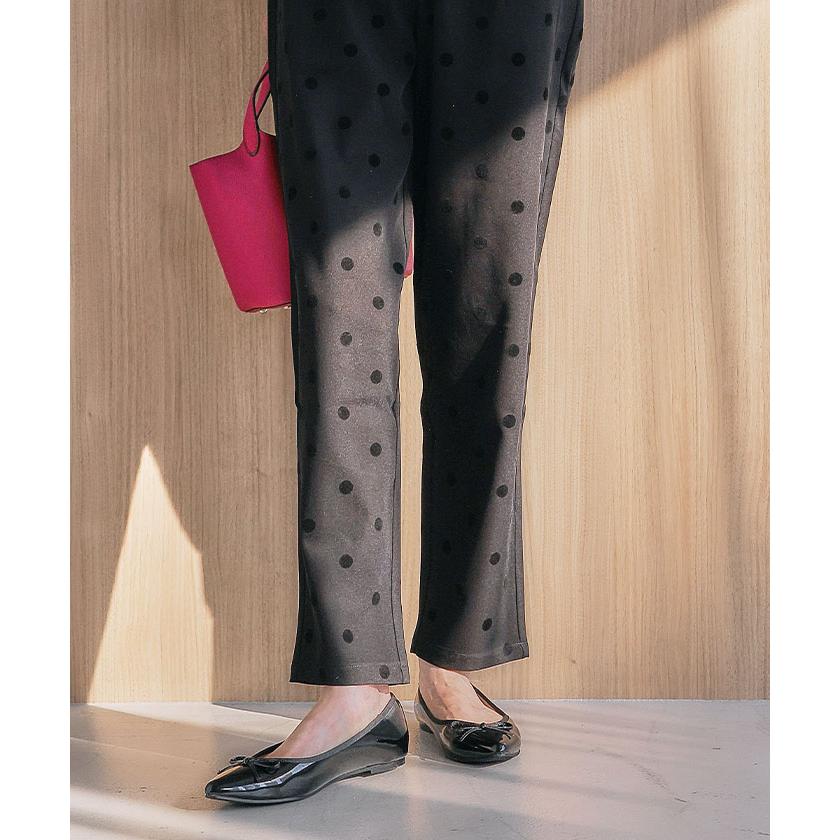 aquagarage ドット柄テーパードパンツ レディース 春 秋 冬 M L