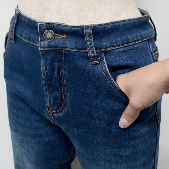 ストレッチスキニーデニム レディース S M L 秋 冬 裏フリース  ≪ゆうメール便配送30・代引不可≫ | aquagarage | 13