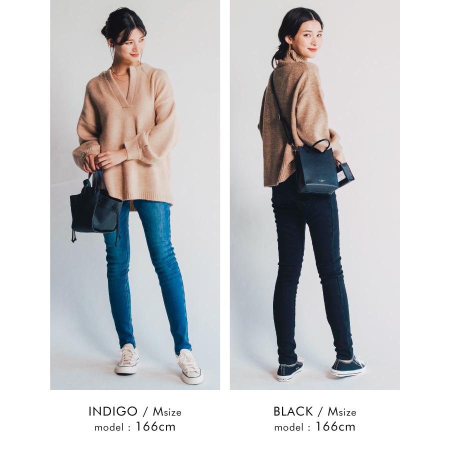 ストレッチスキニーデニム レディース S M L 秋 冬 裏フリース  ≪ゆうメール便配送30・代引不可≫ | aquagarage | 20