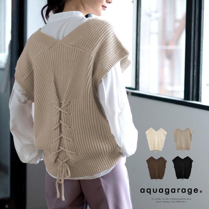 トップス ニットベスト ニット セーター レディース 春 秋 冬 フレンチスリーブ Vネック レイヤード 重ね着 体型カバー ざっくり バルキーニット Rw Aquagarage Yahoo 店 通販 Yahoo ショッピング