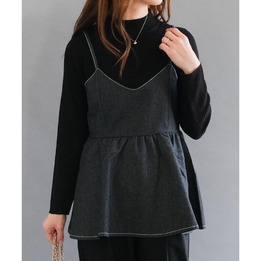 aquagarage デニムペプラムビスチェ レディース 春 夏 秋 M