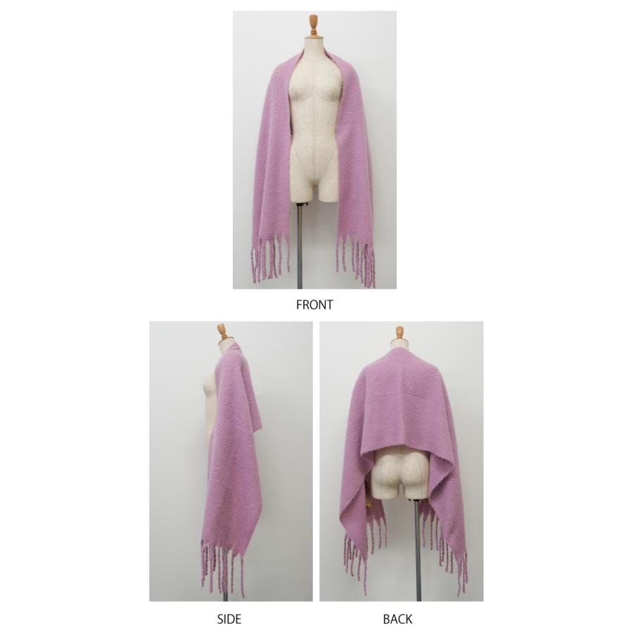 【ジバンシィ】ストール ケープ フリンジ レッキスファー カシミヤ混 ピンク aquagarage フリンジ 大判 ストール マフラー レディース 羽織り