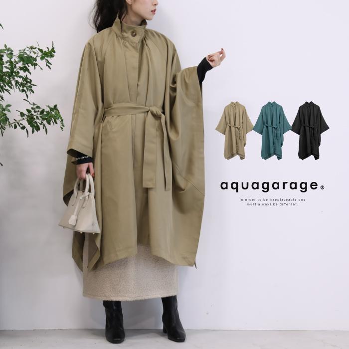 aquagarage スクエアポンチョコート レディース M L LL 春 秋 aquagarage スクエアポンチョコート レディース M L LL 春 秋