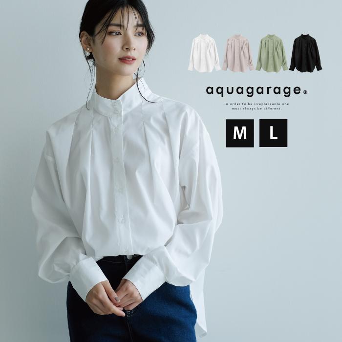 aquagarage スタンドカラーブラウス トップス シャツ レディース aquagarage スタンドカラーブラウス トップス シャツ レディース