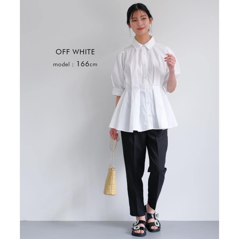 ウエストタックシャツ レディース 春 夏 秋 長袖 M L ≪ゆうメール便 
