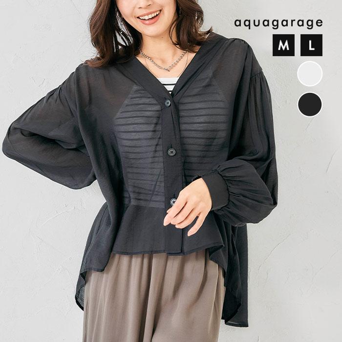 aquagarage（アクアガレージ） シアーシャツカーディガン 春 夏 M