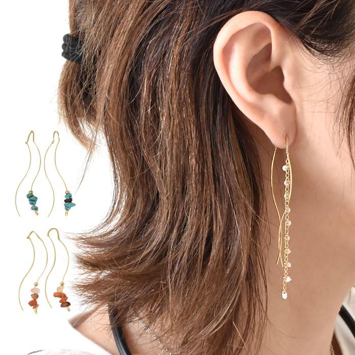 Jewel closet by L&Co. ピアス レディース 10金 K10 地金 ピンク