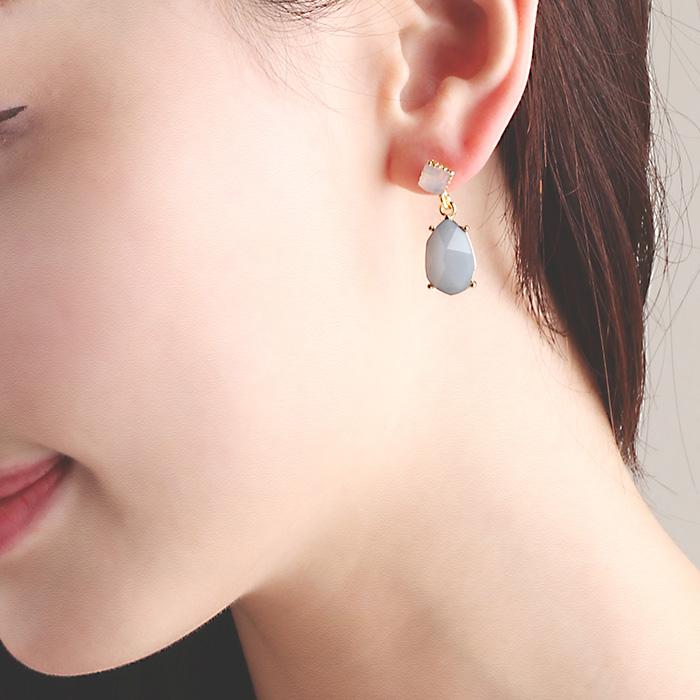 ピアス イヤリング レディース アクセサリー ジュエリー おしゃれ プレゼント ギフト 韓国アクセ くすみカラー くすみピンク くすみブルー :xc00111:aquagarage !店 通販 レディース ピアス グリーン お洒落 韓国 ゴールド アクセサリー くすみカラー