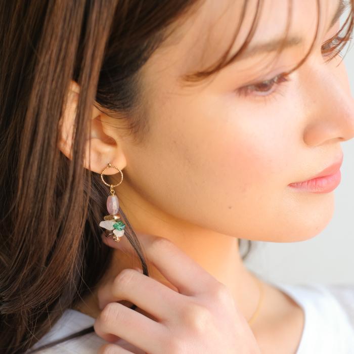 aquagarage（アクアガレージ） アクリルビーズ ビジューピアス