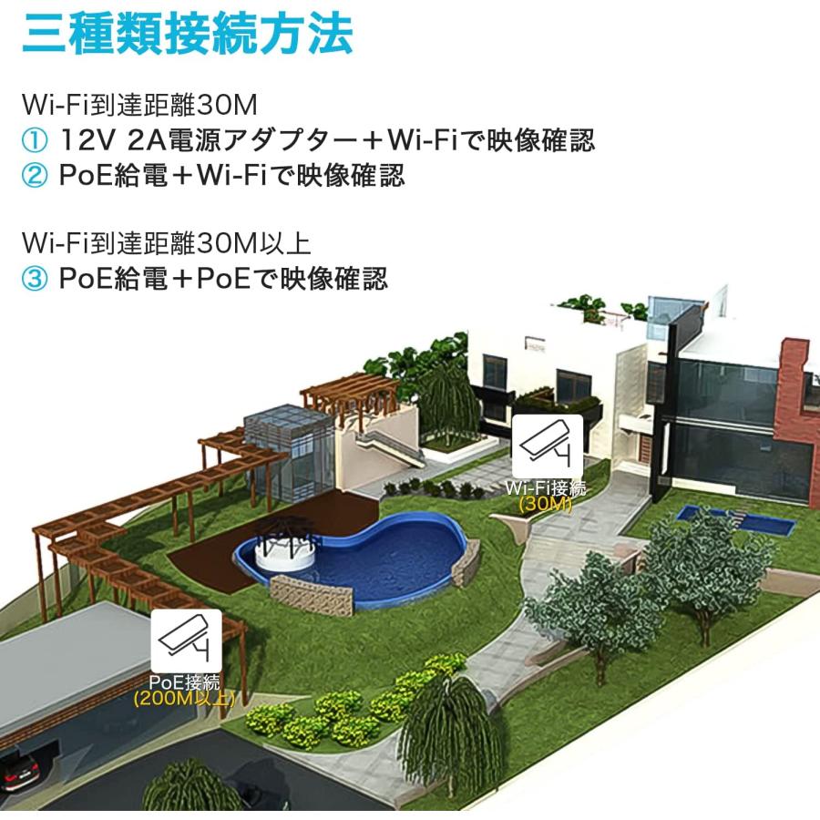 【自動追尾】2.5K 防犯カメラ ワイヤレス 屋外 監視カメラ Wi-Fi ドーム型 500万画素 光学5倍ズーム GENBOLT ネットワークカメラ AI人体検知 パンチルトGB220｜runa-shop｜04