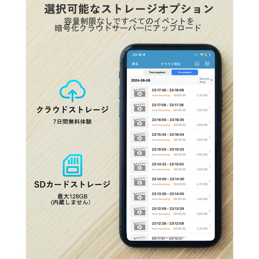 DC&PoE給電】2K 防犯カメラ ワイヤレス 屋外 ドーム型 監視カメラ Wi
