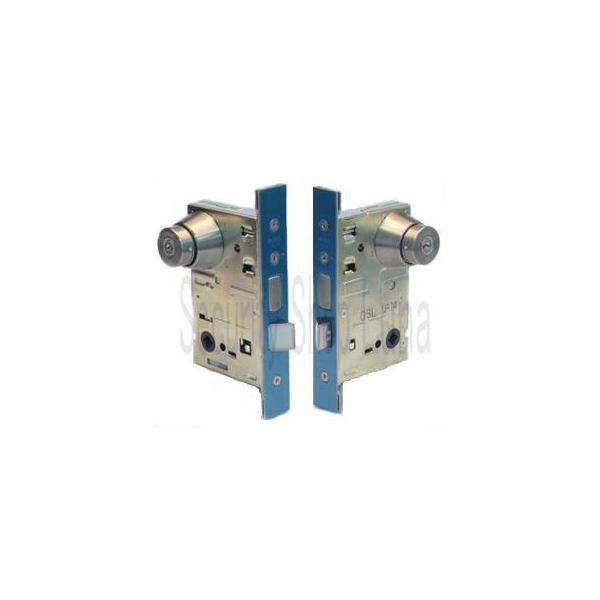 MIWA　Ｕ９LA-4・CS　（バックセット：31・38・51・64mm）扉厚33〜41mm　シルバー色（ＳＴ）　　錠ケース＋両面Ｕ９シリンダー【在庫品】 | 