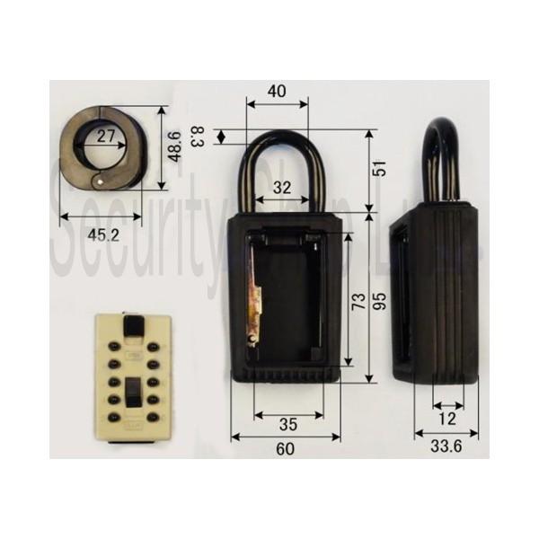 計電産業 カギ番人 　ボタン南京錠型　PC-4　【在庫品】 |  | 01