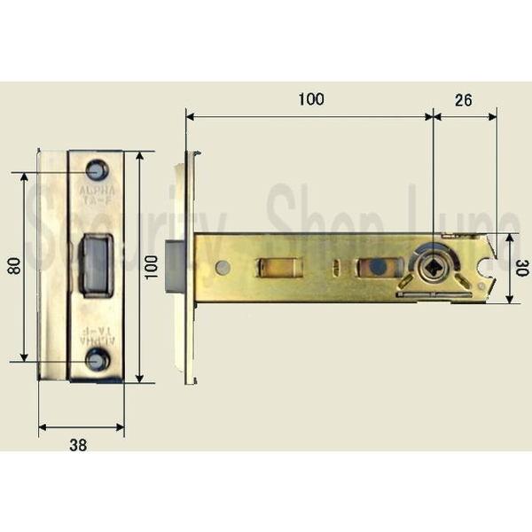 LIXIL（トステム）　ロンカラーＦドア用箱錠　Ｄ１Ｅ１１−ＥＢＳ１００　 ALPHA アルファ　TAF　錠ケース　（D1Y90）バックセット100mm）　【在庫品】 | 