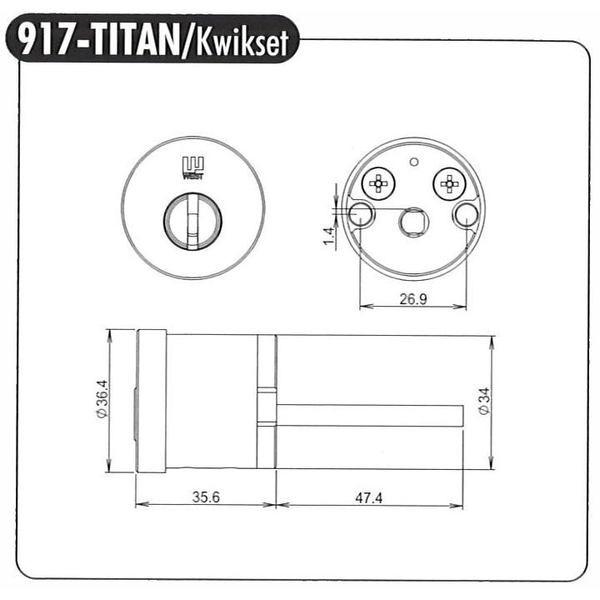 WEST ウエスト　リプレイス  917-TITAN,Kwikset　タイタン・クイックセット  GB色 キー3本付 (返品・交換不可)【在庫品】 | 