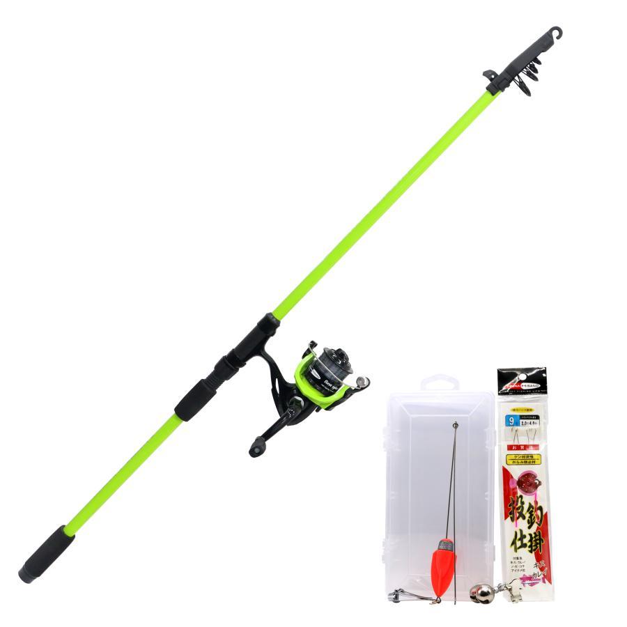 送料無料】ルナヒサノ 投げ竿リールセット 仕掛け付き キス カレイ