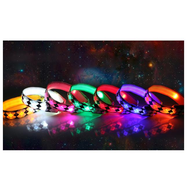 【両手用2本組】LED アームバンド アーガイル柄 ランニング ライト 夜間 ウォーキング ジョギング ナイトラン 安全グッズ 反射 バンド スポーツライト おしゃれ |  | 09