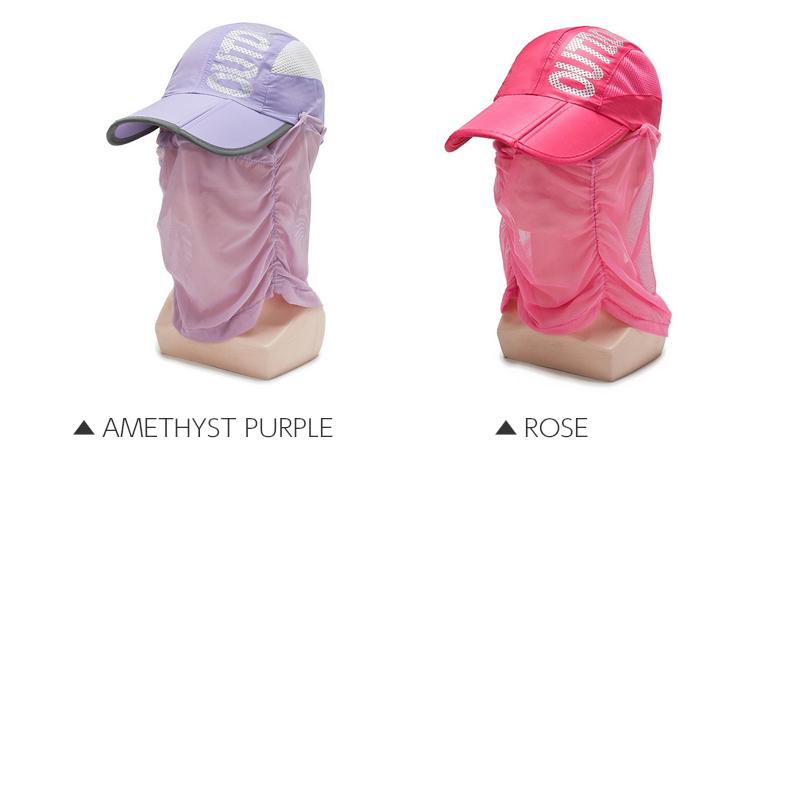 ランニングキャップ フェイスカバー フェイスガード付き　ジョギング 帽子　アウトドア　メッシュ　日よけ　レディース キャップ　スポーツ |  | 02