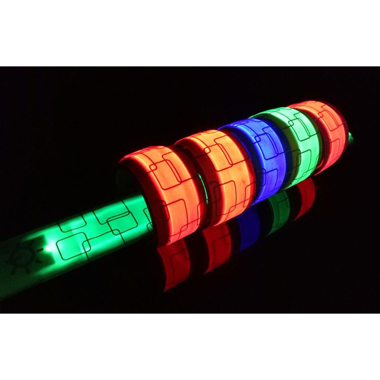 2本セット】ランニング 反射材ライン ワンタッチ 点灯 光る LEDアーム