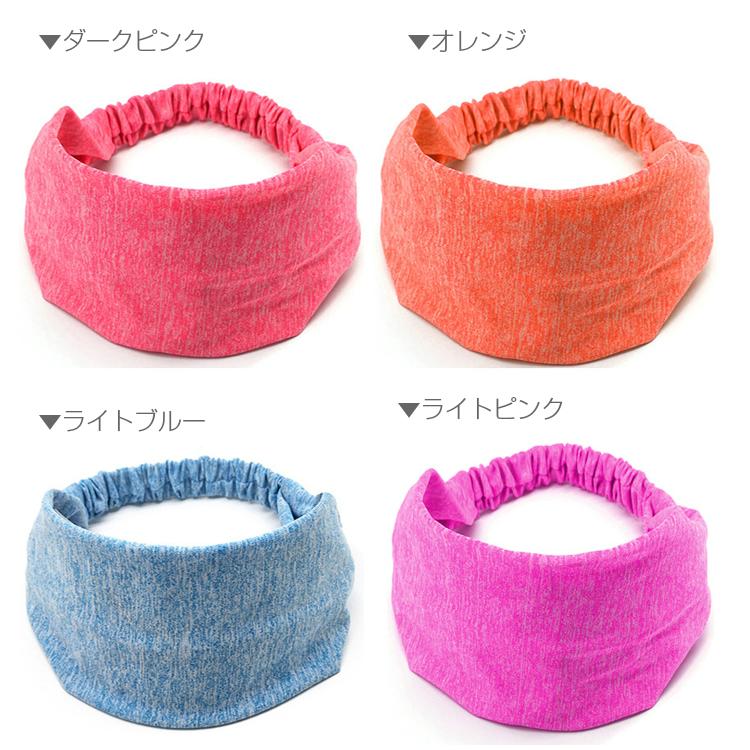 3点セット　ヘアバンド  ワイド　スポーツ 汗 止め ヘッド バンド ヘアアクセサリー 　全11カラー　髪留めゴム　ターバン　汗止め |  | 01