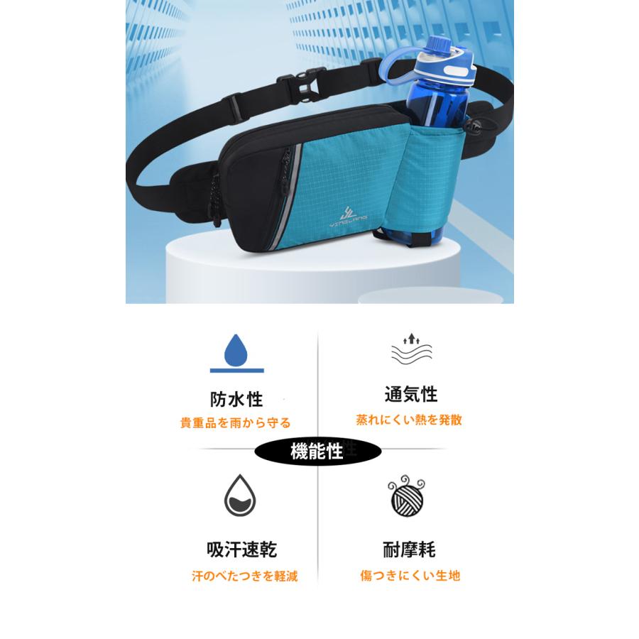 ウエストポーチ2025改良タイプ YINGLAMG ランニング マラソン 大容量タイプ 給水 ウエストバック 揺れにくい ボトルポーチ 軽量モデル フィットモデル |  | 02