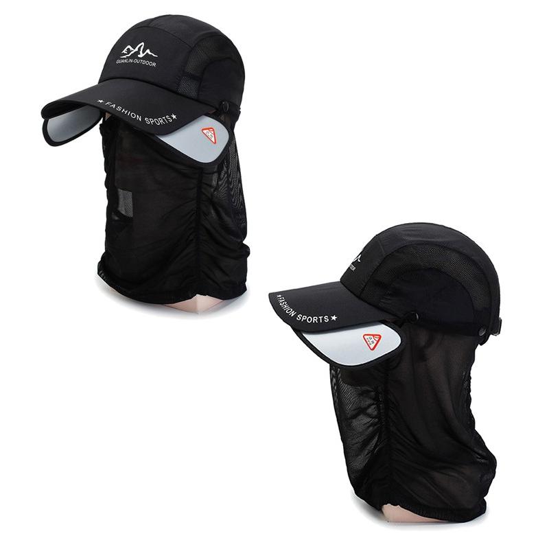 GUANLIN ネックカバー付き　フェイスガード　サンガード付き　スポーツ　アウトドア　日よけ ランニングキャップ　帽子　速乾　通気性 |  | 03