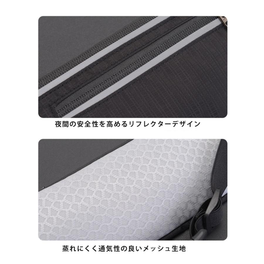 millhill 　ランニング ポーチ ウェストポーチ 背面メッシュ　シルバー millhill ランニング ポーチ ウェストポーチ 背面メッシュ