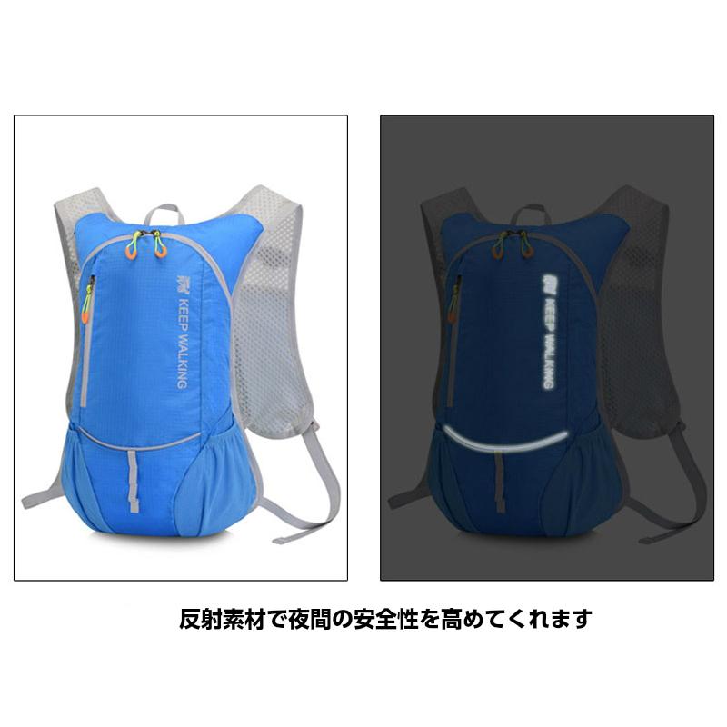 スポーツバック　8L バックパック　マラソン　給水 ボトルケース リュック　メンズ　レディース　軽量タイプ　リフレクター　防水　ハイキング　アウトドア |  | 14