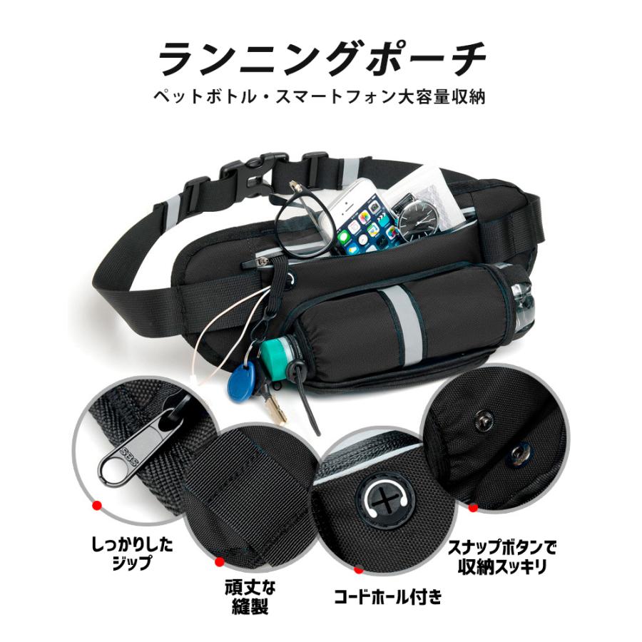 シンプル ランニングバッグ マラソン 給水ボトルポケット付き シンプル ランニングバッグ マラソン 給水ボトルポケット付き