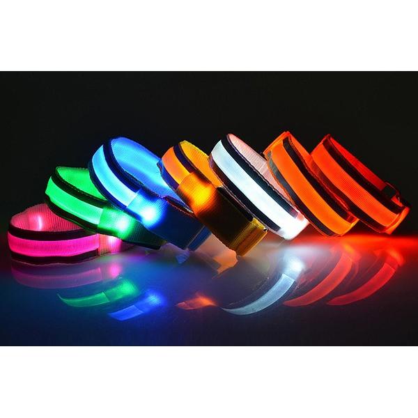10本セット　LED　2ライン反射材 アームバンド　夜間　ランニング　リストバンド　ウォーキング |  | 02
