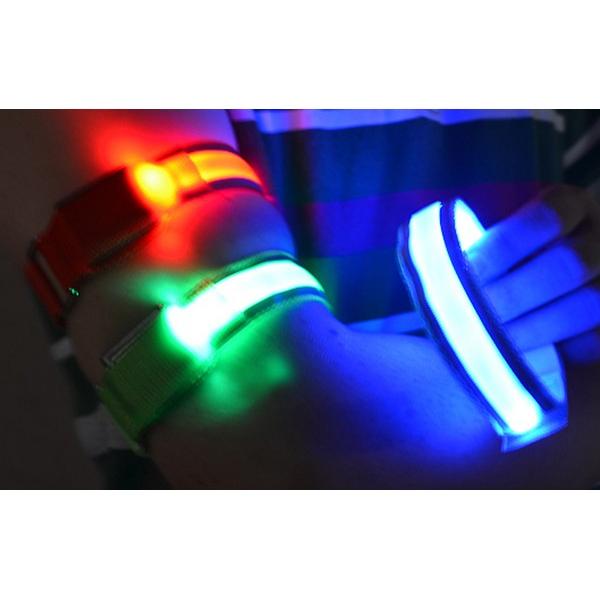 10本セット　LED　2ライン反射材 アームバンド　夜間　ランニング　リストバンド　ウォーキング |  | 03