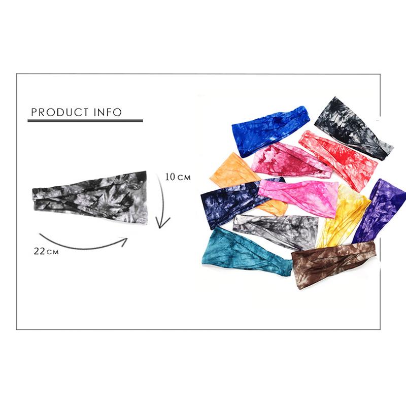 コットン　ヘアバンド ヘッドバンド タイダイ　ヘアアクセサリー スポーツ　2点セット　全18カラー　 |  | 03