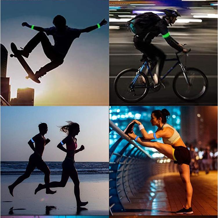 【2本セット】ランニングライト 点滅 充電式 LED 2ライン反射材 アームバンド 夜間 ランニング ウォーキング  マラソン　　陸上 |  | 17